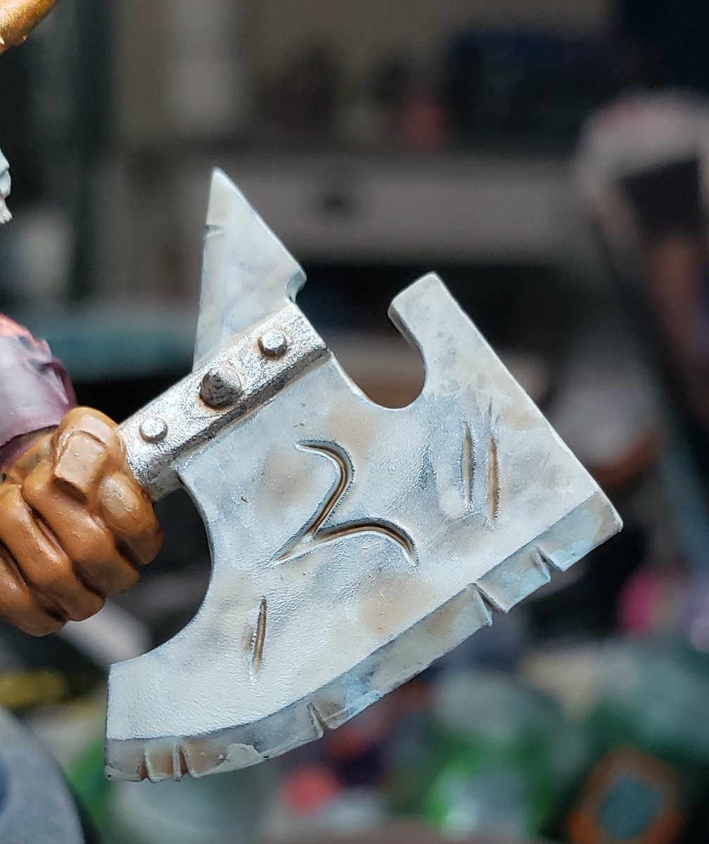 SinaraiP's tweet photo. Stone axe WIP
#ageofsigmar #WarhammerCommunity #beastsofchaos #bullgor #wepaintminis https://t.co/5GpQL0K3ID