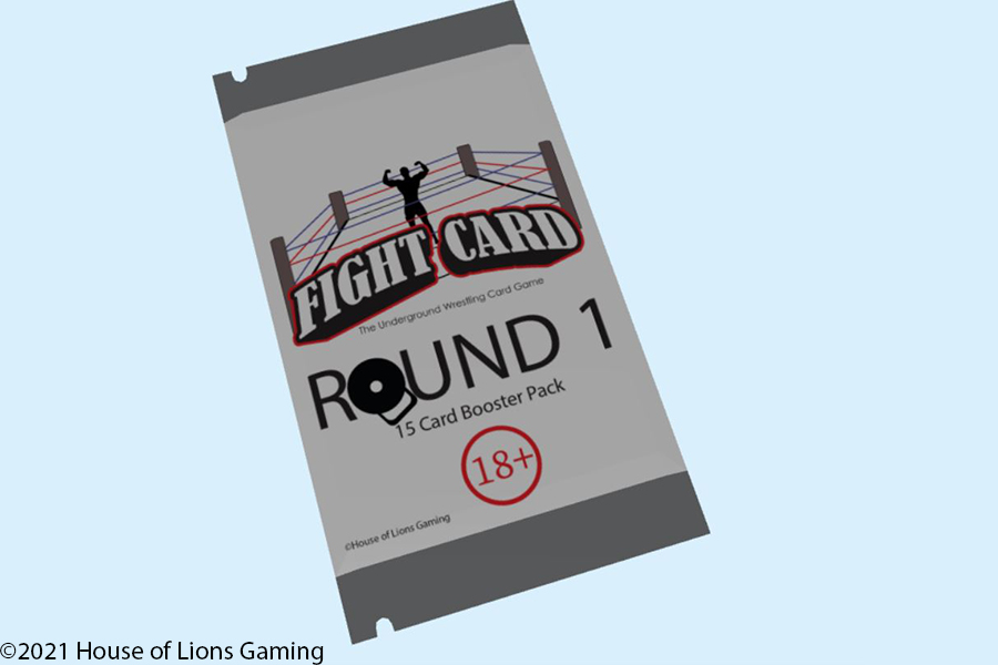 Most games give you a booster pack that only has 10 or 12. Fight Card gives you more bang for your buck with a full 15 cards! 7 C, 5 U, and 3 R cards! <a href="/thegamecrafter/">The Game Crafter</a> with MSRP $7.99 here: bit.ly/3ac0TU5