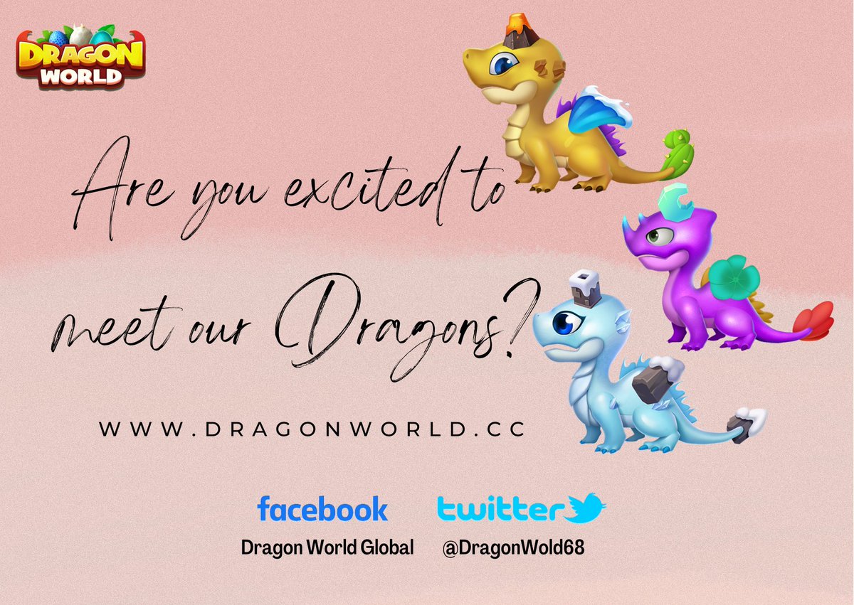DragonWorld68's tweet photo. You will meet them!!!

SOON ...

Follow us now!

Facebook: https://t.co/RfXs1yeJsC
Twitter: https://t.co/t3FCRnDa7Y

Check our official website:
https://t.co/8txniyBBjG

#DragonWorld #DragonWorldGlobal #NFT #GameFi #Metaverse #PlayToEarn #P2E #ComingVerySoon https://t.co/7aWu9bAvf2