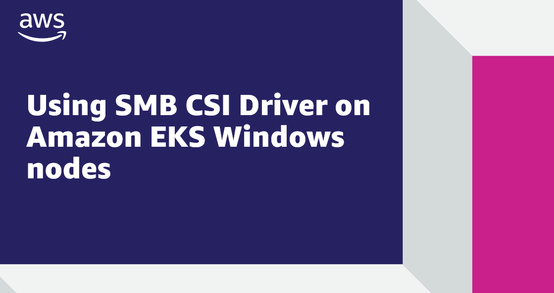 vGazza's tweet photo. Using SMB #CSI driver on #AmazonEKS #Windows nodes https://t.co/gGuc2xv2OK @AWS_Storage #AWS #Cloud #CloudComputing #CloudStorage #AmazonFSx #Kubernetes #K8S #WindowsOnAWS https://t.co/nx2KZLDmj7