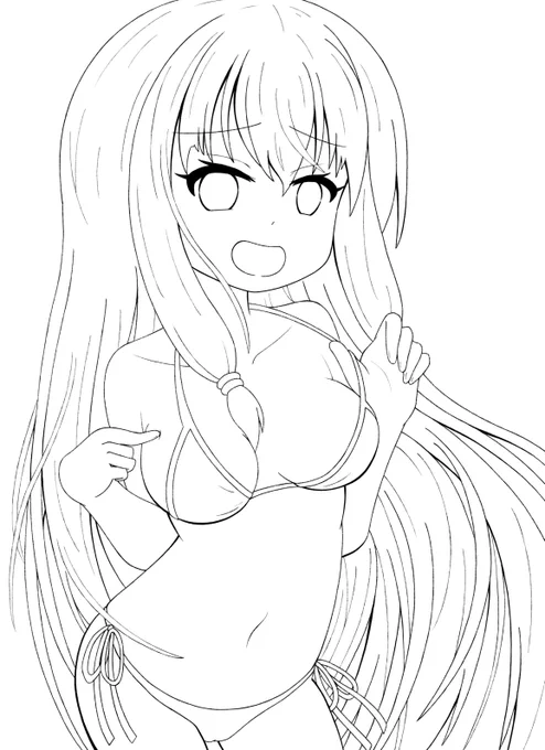 線画葵ちゃ
線画で力尽き(略
どうしても茜ちゃんと比べて構図が弱いかなぁとか、髪盛り過ぎたなぁとか反省点はありますが、とりあえず完成させてから問題点洗いだして、次に活かそうと思います。 