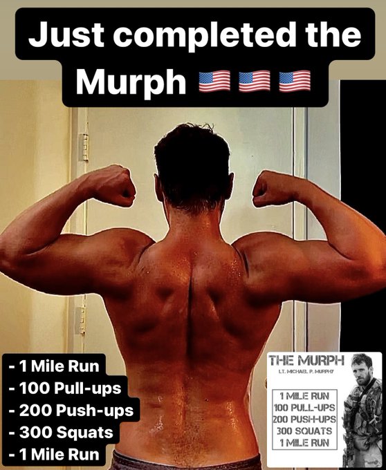 Just did the #murph for #MemorialDay 🇺🇸🇺🇸🇺🇸 https://t.co/aNUFd3Hxqw<a href="/tag/murph"class="tags">#murph</a><a href="/tag/memorialday"class="tags">#MemorialDay</a>