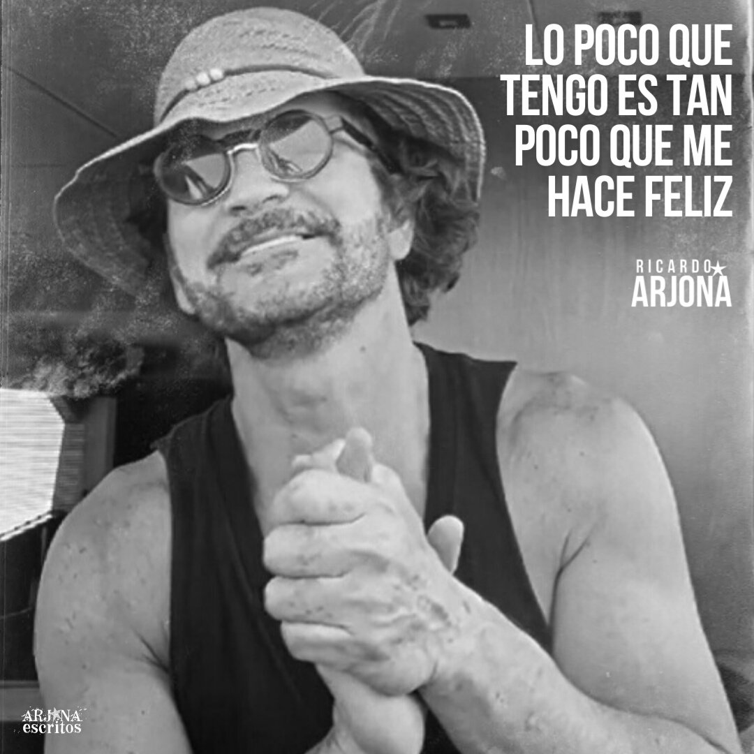 ArjonaEscritos's tweet photo. 🎙༄✮⋆ Lo poco que tengo es tan poco que me hace feliz... @Ricardo_Arjona ⋆ ʟᴏ ᴘᴏᴄᴏ ϙᴜᴇ ᴛᴇɴɢᴏ ✮⋆ https://t.co/g5r83snWPE