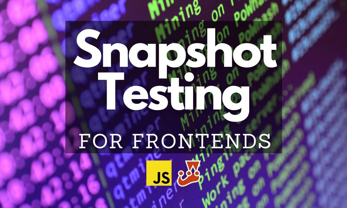 macronimous's tweet photo. Snapshot Testing for Frontends https://t.co/Kb6a89WfCh #FrontEndTesting #FrontEndDevelopment #JavaScript #React https://t.co/sAyhx8j5jt