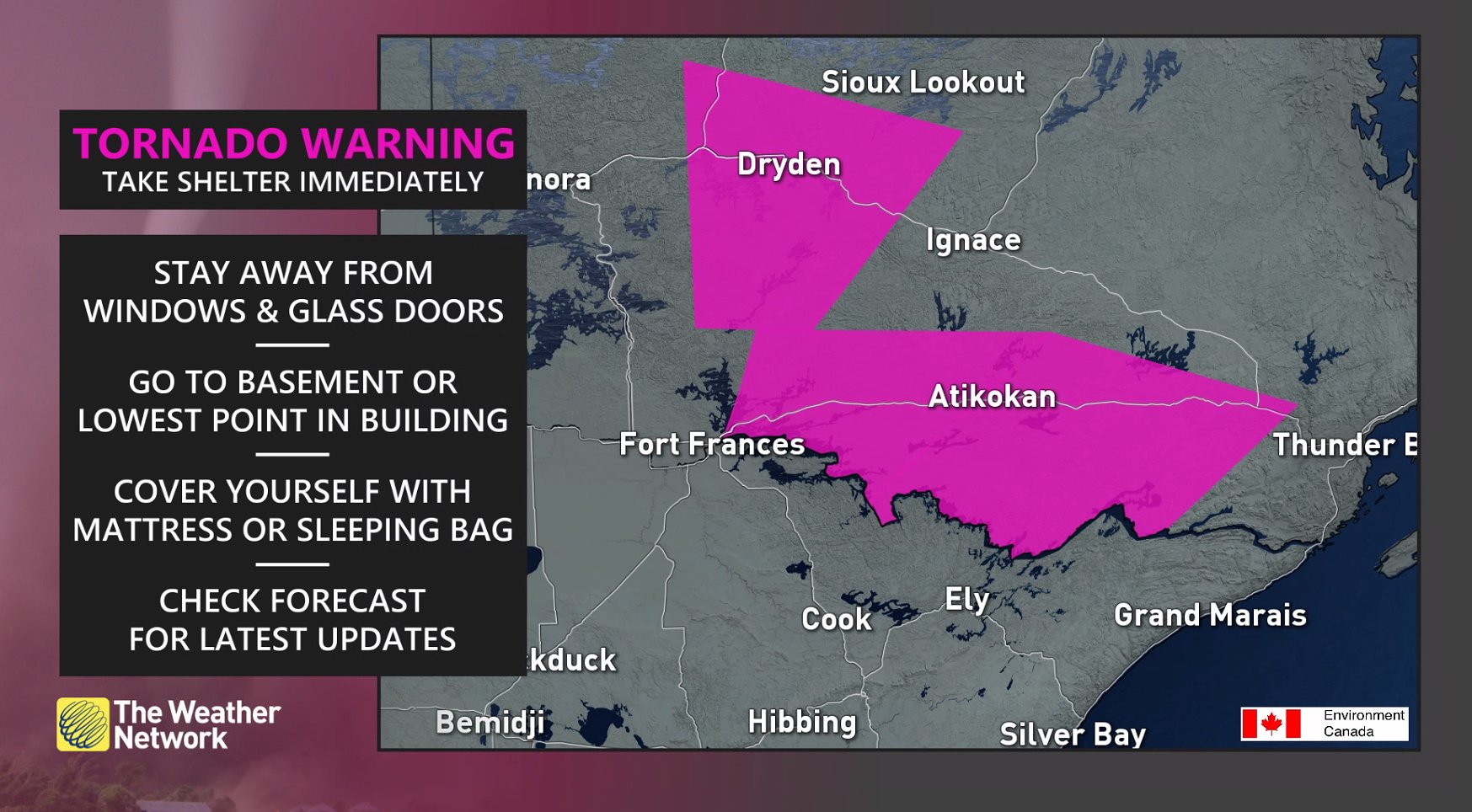 The Weather Network on Twitter "A tornado WARNING has been issued for