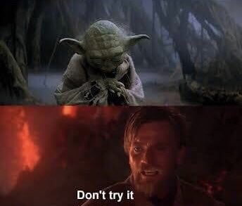 MentorSkywalker's tweet photo. Trust in Master Yoda’s teachings. #StarWars #MasterYoda #DoNotTry #LukeSkywalker https://t.co/cS8GbOkqcU