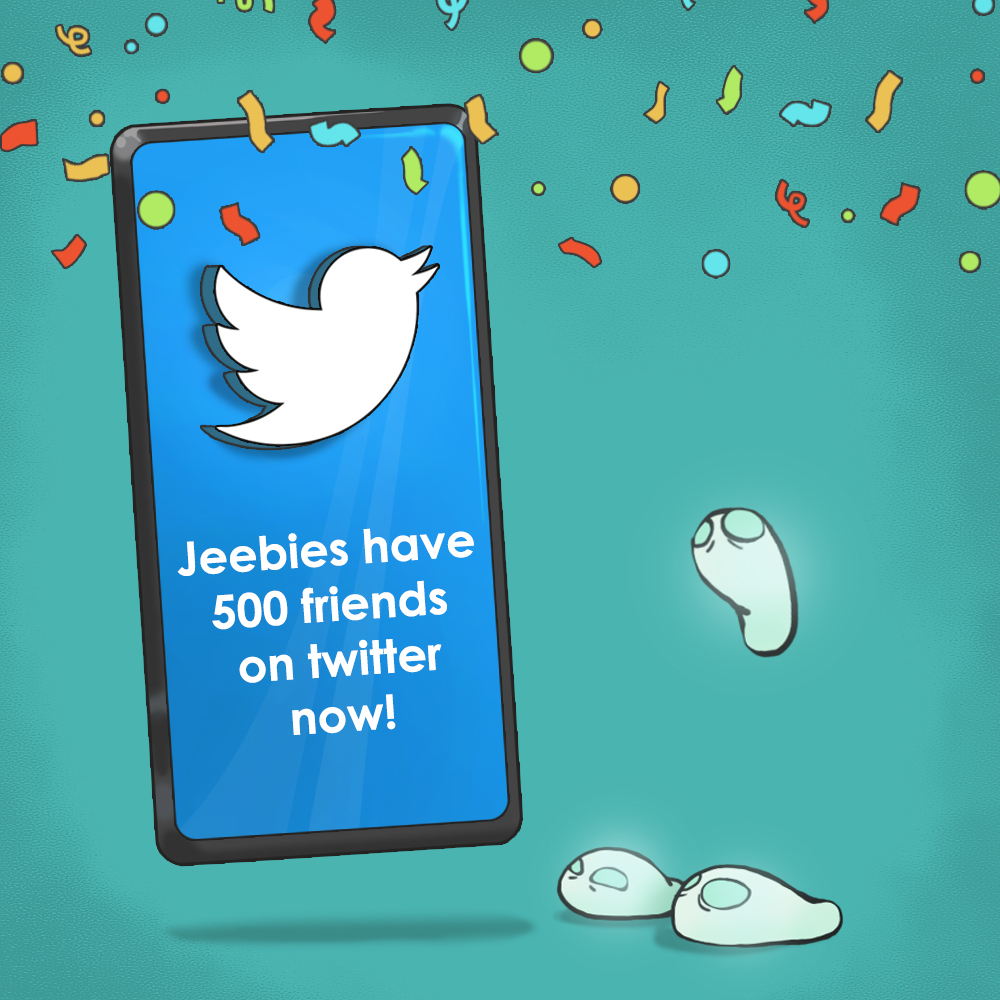 GM GM! Jeebies have 500 friends on twitter now! Thank you everyone for your love and support! 
🥚🥚🥚❤️❤️❤️

#NFT #NFTCommunity #Jeebies #NFTartist