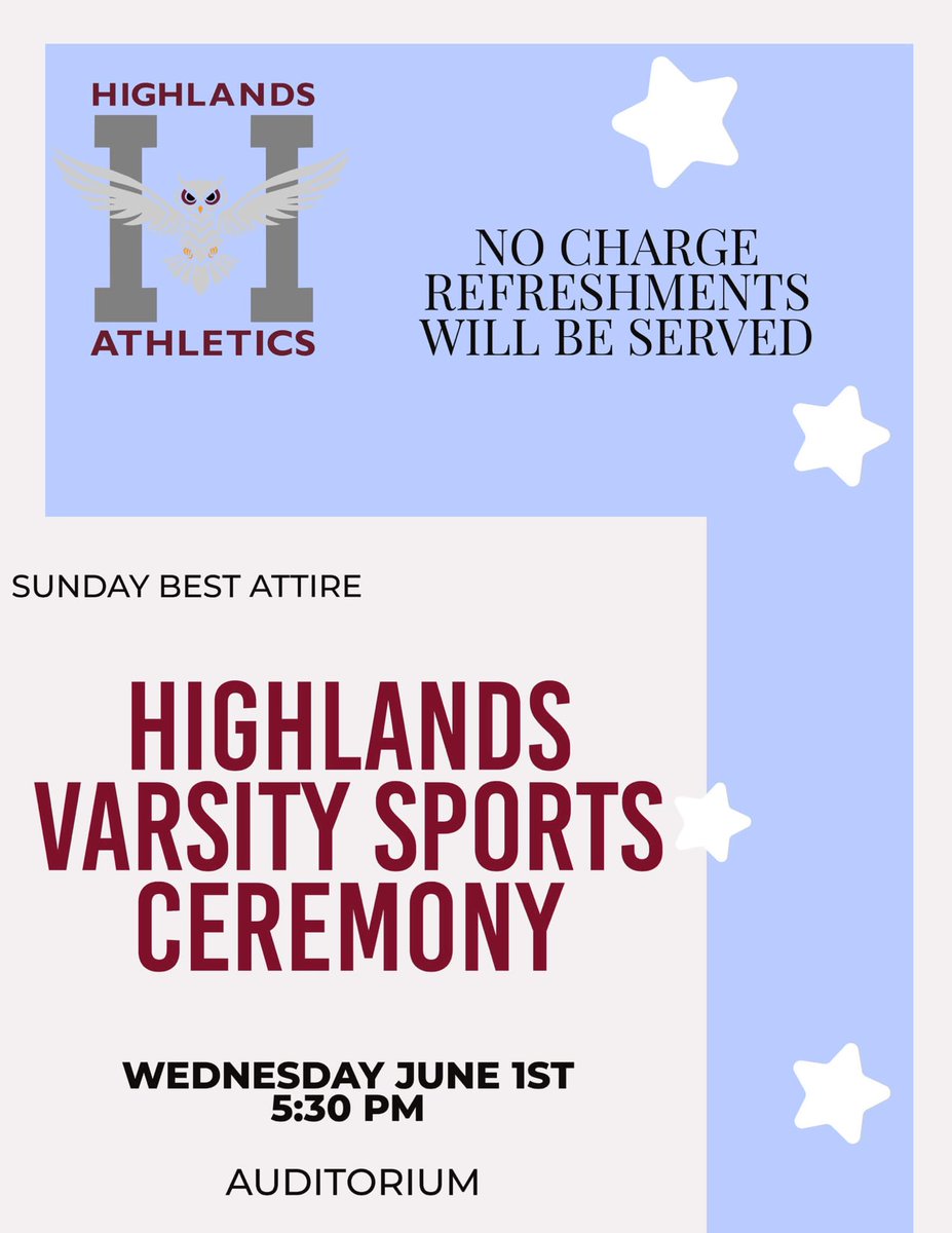 HHSOwlAthletics's tweet photo. We are excited to host and honor our varsity athletes and families at this weeks Varsity All Sports Banquet! Can’t wait to see y’all there! https://t.co/wJYfEHxMgs