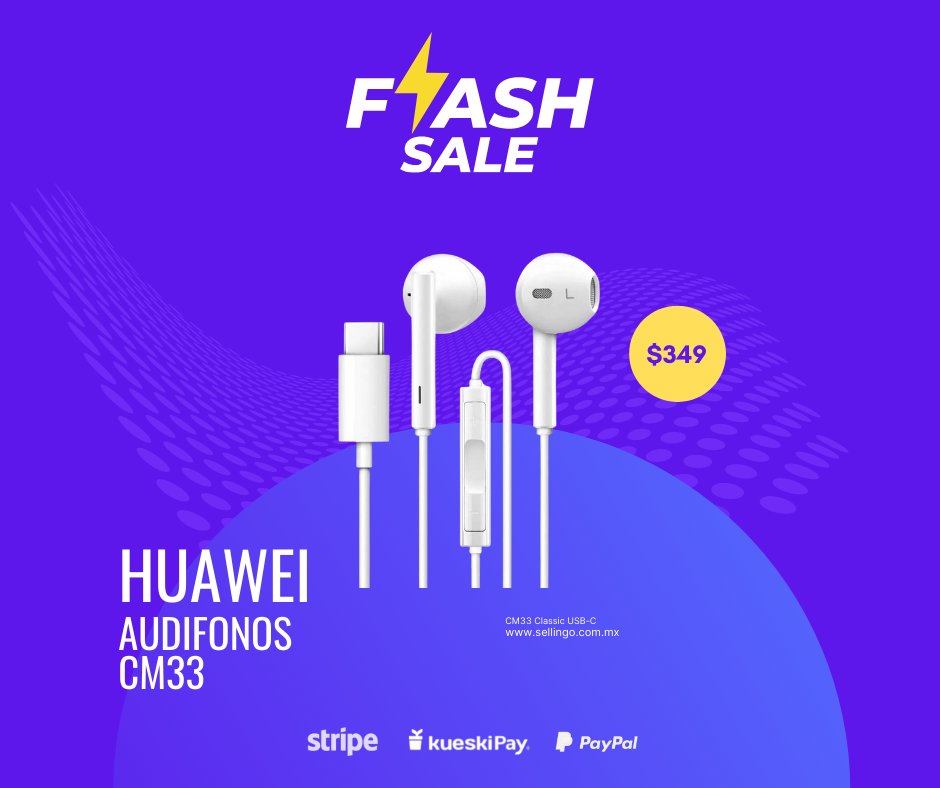 SELLINGOMX's tweet photo. Aprovecha los ultimos descuentos ⚡🔥
Audifonos CM33 HUAWEI en $349
COMPRA AQUI : https://t.co/Bv3PKq5VOC
#sellingo #gaming #Computación #Huawei #audifonos https://t.co/Jqia2qR6dL