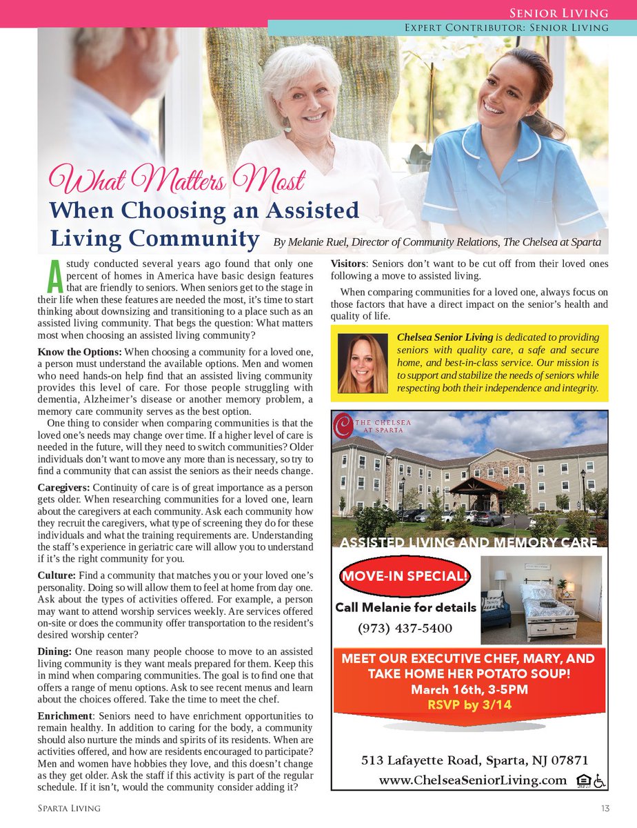 As the daughter of a parent moved into assisted living, I wish I'd had this helpful checklist when going through the community selection. It's spot on and helps clarify what's truly important! #chelseaseniorliving #assistedlivingcommunity