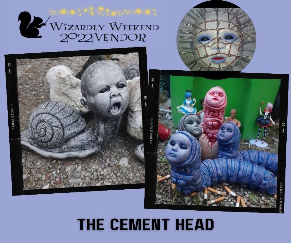 WizardlyKent's tweet photo. The Cement Head is back! Baby animals with a twist... baby animal hybrids you can't resist. ⚡💙💛❤💚#WizardlyWeekend #creepycool #thecementhead #surreal #sculpture https://t.co/cxk5Wl3Waq