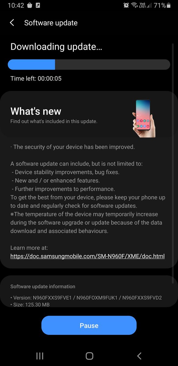 Gunasamss_YT's tweet photo. Samsung Galaxy Note 9 Has A New Update!
Info:
Android Version: 10.0 Q
One Ui Version: 2.5
Security Patch Level: 1 May 2022
Update Size: 125.30 MB
==
#Samsung #SamsungGalaxyNote9 #SamsungUpdates #SamsungUpdate #SamsungOneUi2 #OneUi2 #Android10 #Android10Note9 https://t.co/mbBp3wpMUj