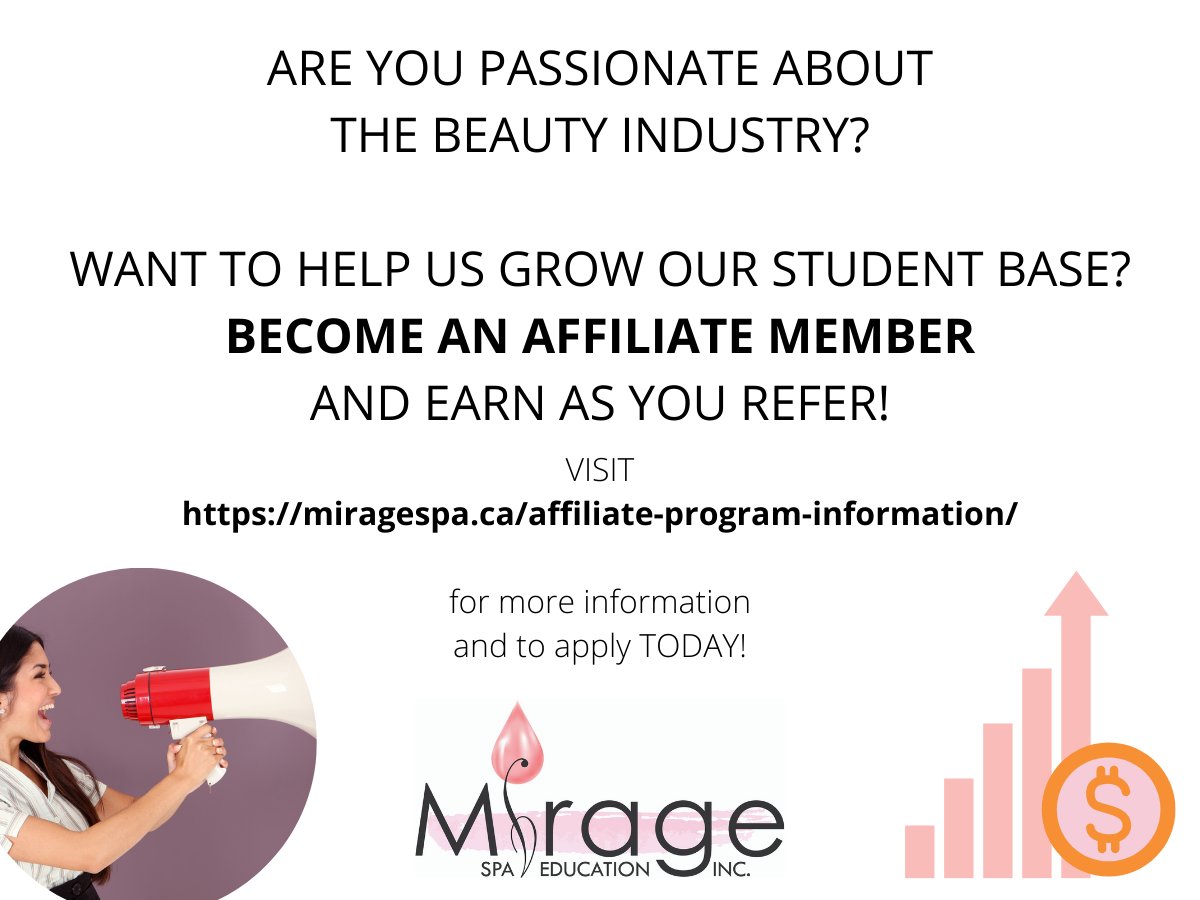 miragespa's tweet photo. Are you passionate about lining up the right people with the right opportunities? Check this out!  #beautyschool #onlineeducation #referralopportunity #esthetics #nailtechnology #spatherapy #affiliatemembership https://t.co/0JjFl7I9z1