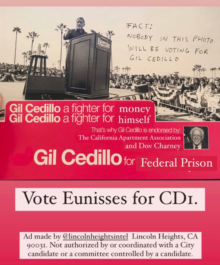 lincolnhtsintel's tweet photo. Did Gil Cedillo use your photo without permission in this new CD1 campaign ad? 2016 Bernie Crowd look closely. https://t.co/N8G956Fnxn