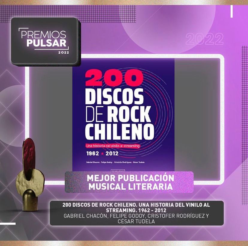 rockaxisoficial's tweet image. ¡Felicidades @cesartudela, @prfe_Rodriguez, @felipeotravez1 y @gabrielchacon! Flamantes ganadores de la categoría 'Mejor Publicación Musical Literaria' de #PremiosPulsar2022 @DiscosRockCL 👏🏼