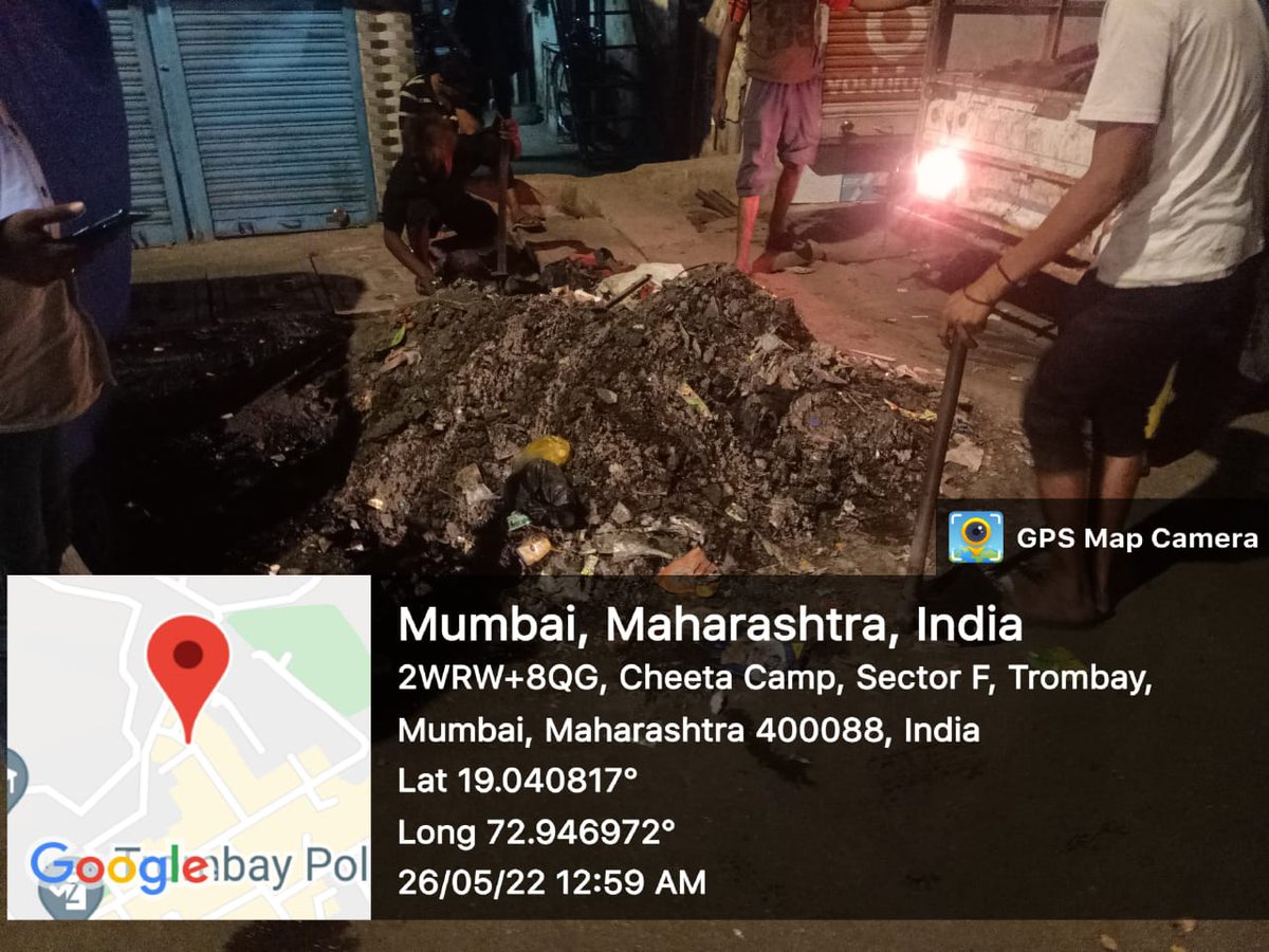 980Sahir's tweet photo. cheeta camp ke janta hotel aur shabbir hotel aur F sector ke aas paas raaste per gutter ki mitti padi hui thi to meri complain per use saaf Kar diya gaya hai.

Ahmad Sahir Chougule Congress Slum Cell Taluka Vice President.
@ravirajaINC @INCMumbai @VarshaEGaikwad @BhaiJagtap1 https://t.co/SexZ1wuBVp