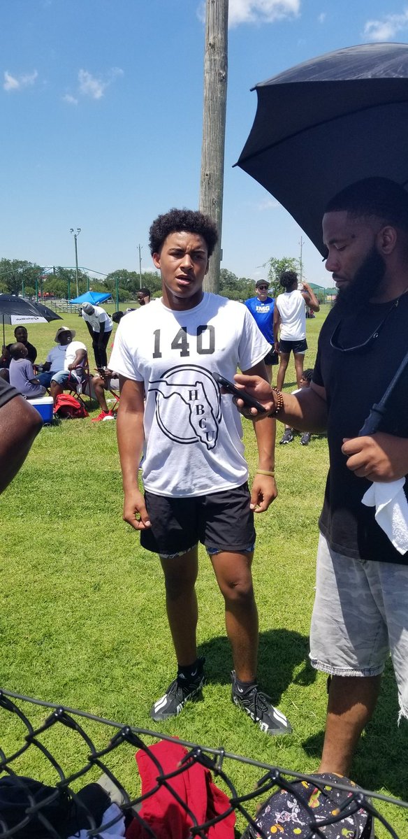 Coach_JMoody's tweet photo. 📍HBCU Megacamp
🏈: @Jblack4_0 
🎒: @MHfootball247
⏱: 4.49🏃🏿‍♂️💨
🏫: @EdwardWatersFB @EWU_Athletics @Toriano81 
Major Thank You💯 #Offered https://t.co/IQ7vQFUjUe