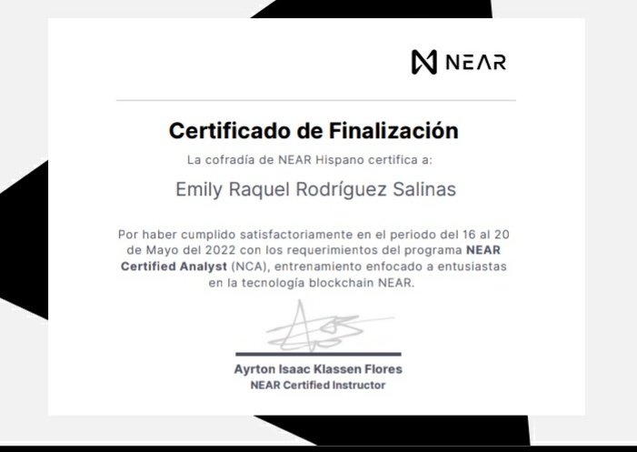 JustEmilyr's tweet photo. Officially Blockchain Analyst by $NEAR 🤟🔥🔗
#NEARProtocol #blockchain #NEAR #crypto https://t.co/rKgr05ECPs