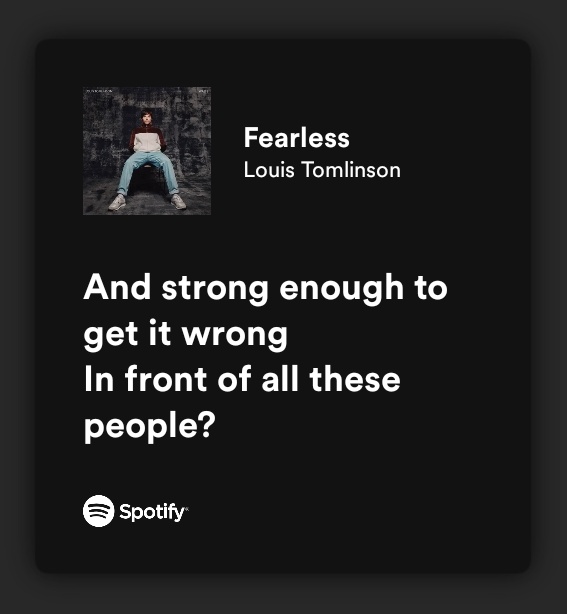 wallsIyricsbot's tweet photo. fearless - louis tomlinson https://t.co/TXyOdvfyDQ