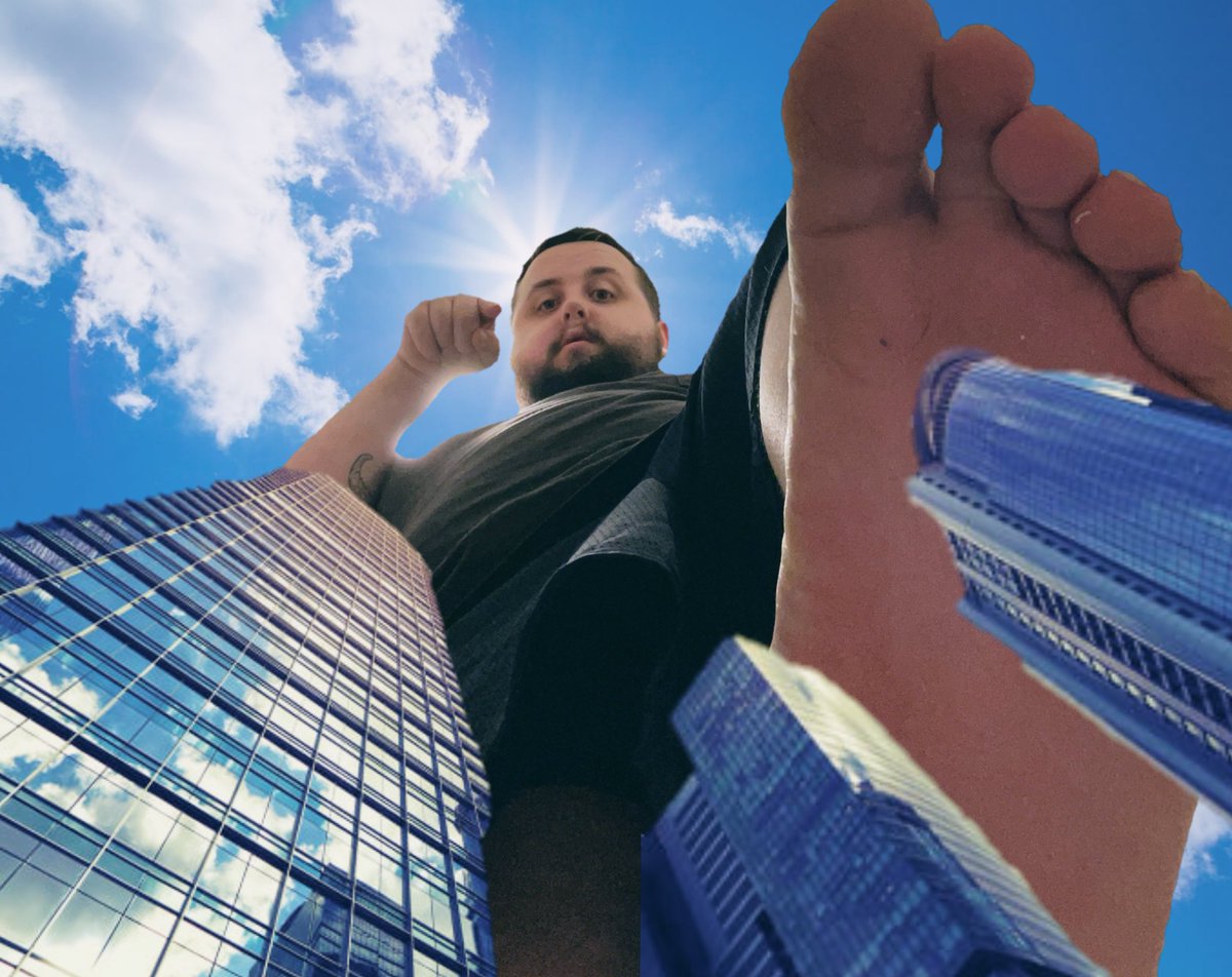 giantbrosoles's tweet photo. 100 followers and GROWING 🦶 You bug bitches can't get enough of these GIANT BRO SOLES and now they're gonna squash your city along with everything you know and love 🦶 Photoshop by @FEFIFOFUM_BRO #sizetwitter #macrophile #macrophilia #giantgrowth #giantfeet #footfetish #str8feet https://t.co/sD7Mx1O0sM