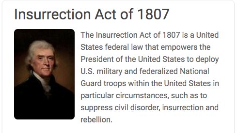 'America presently is under governance by martial law in accord with provisions of the Insurrection Act of 1807. President Donald Trump invoked the Insurrection Act while president in January, 2021. In so doing, Trump provided to the U.S. Military High Command substantial...