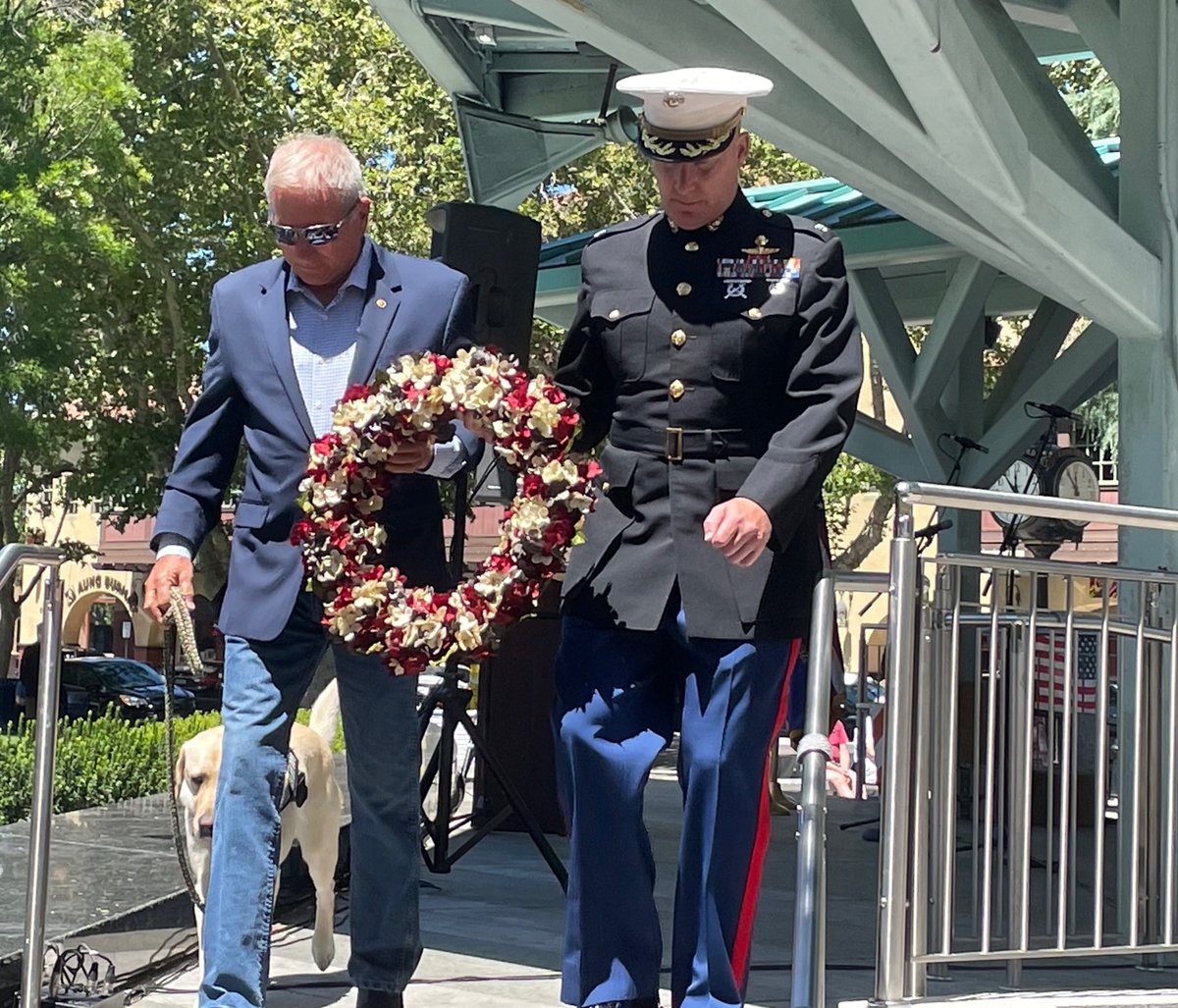 Thank you to VFW Post 1525 Auxiliary and retired Marine Lieutenant Colonel Mike Hudson for organizing today's deeply moving Memorial Day Ceremony. May we never forget those who gave the ultimate sacrifice so that we can enjoy our freedoms each day.