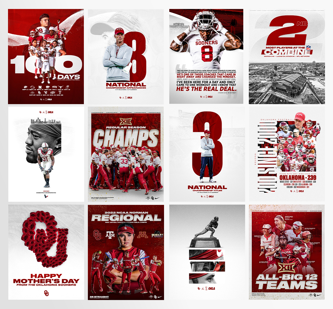 cooper__lee's tweet photo. Just some of the projects that I've had the opportunity to work on with @OU_Athletics this year! https://t.co/9bWX1krr2t