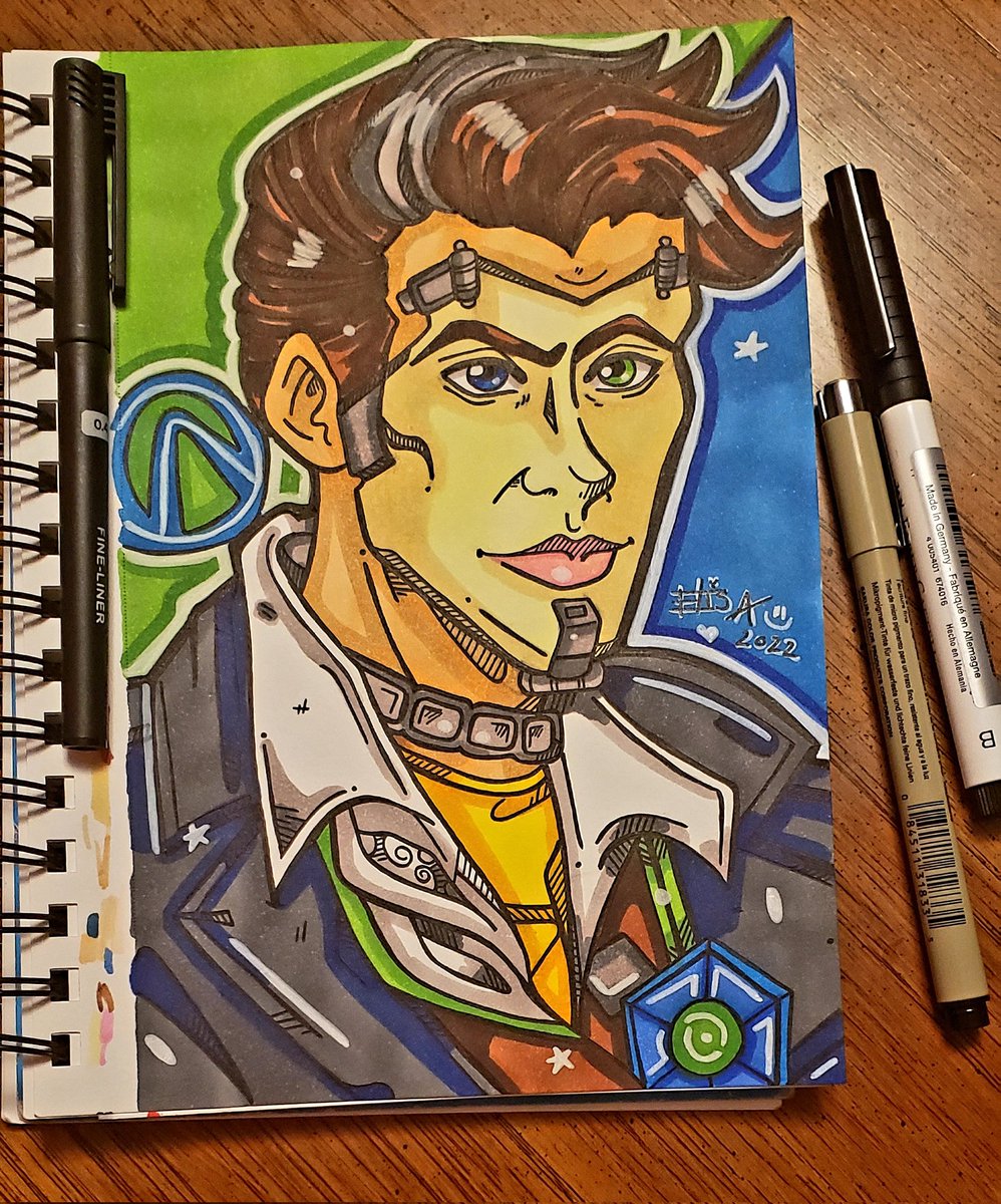 BeibakuMae's tweet photo. Did some #borderlands2 #fanart of #handsomejack voiced by @dameonclarke @GearboxOfficial

#beibakumae #rainbowbrainsplatterings #gearbox  #2kstudios #bestvillian #traditionalart https://t.co/TXvovfBey5