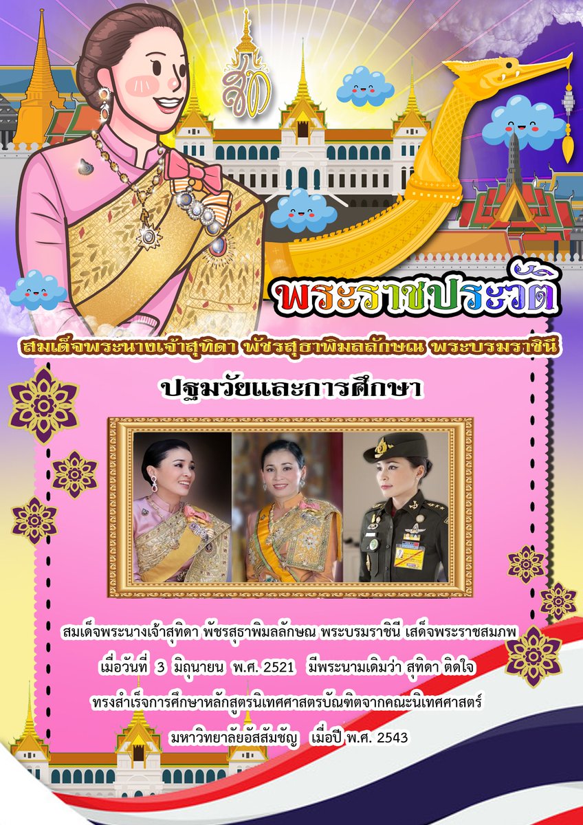 PhuketPublic's tweet photo. อุทยานการเรียนรู้นครภูเก็ต ขอเชิญชวนทุกท่านร่วมเรียนรู้เกร็ดความรู้เกี่ยวกับ "���ันเฉลิมพระชนมพรรษา  สมเด็จพระนางเจ้าฯพระบรมราชินี" https://t.co/ItiozkS5dC