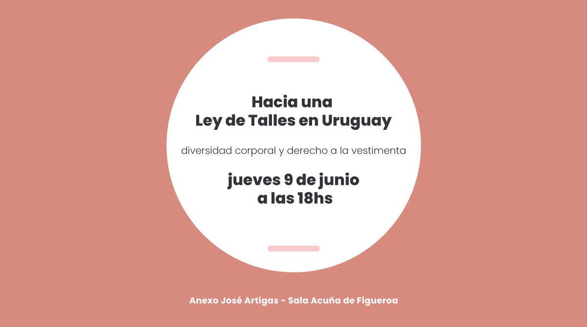 Les invitamos a todes a participar de este evento! 
HAY QUE ESTAR 
<a href="/leydetallesuy/">Ley de Talles UY</a> ✊🏽