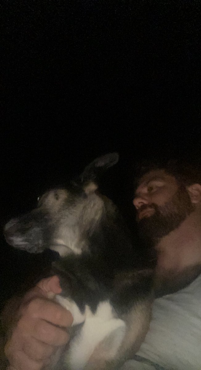 Me and Apollo watching the meteor shower tonight.