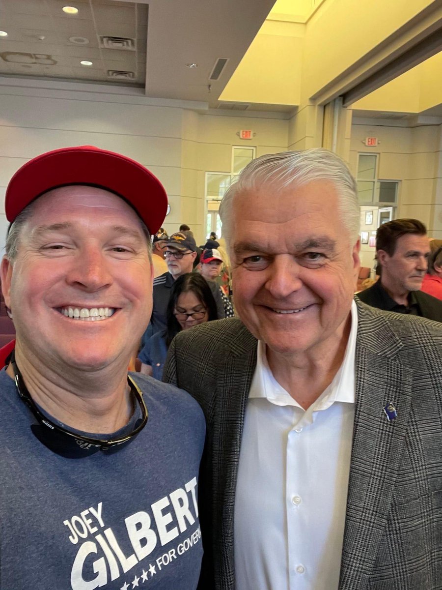 SmileBon's tweet photo. @GovSisolak Look closely at the picture and think about this. His security team didn’t care. Speaks volumes. #GILBERTFORGOVERNOR https://t.co/ZJ7GbwzhKW