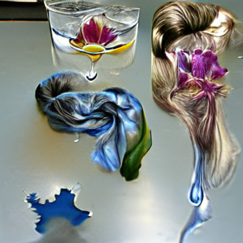 O_T_Human's tweet photo. Your piece involves two of these three elements a glass of water flowers in the hair or silk scarves (#IYDC) #art #artist #artwork #nft #nfts #nftcollector https://t.co/wp0RhHF0y3
