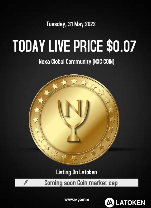 TODAY LIVE RATE $0.70 NEXT TARGET 🎯 NXG COIN $1🥰
#binancecoin #binance #LATOKEN #SmartChain #cryptocurrency #buy #cryptotrading #NEXAglobal