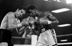 MatthewAguilar5's tweet image. 41 years ago May 30: Cornelius Boza-Edwards stops Bobby Chacon in 13, retains WBC 130lb title, Showboat LV. Final bell appears to ring for former featherweight champ, 29-year-old “Schoolboy,” who puts up heated battle before fading against younger, fresher champ.