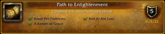 I just earned the [Path to Enlightenment] Achievement! #Warcraft