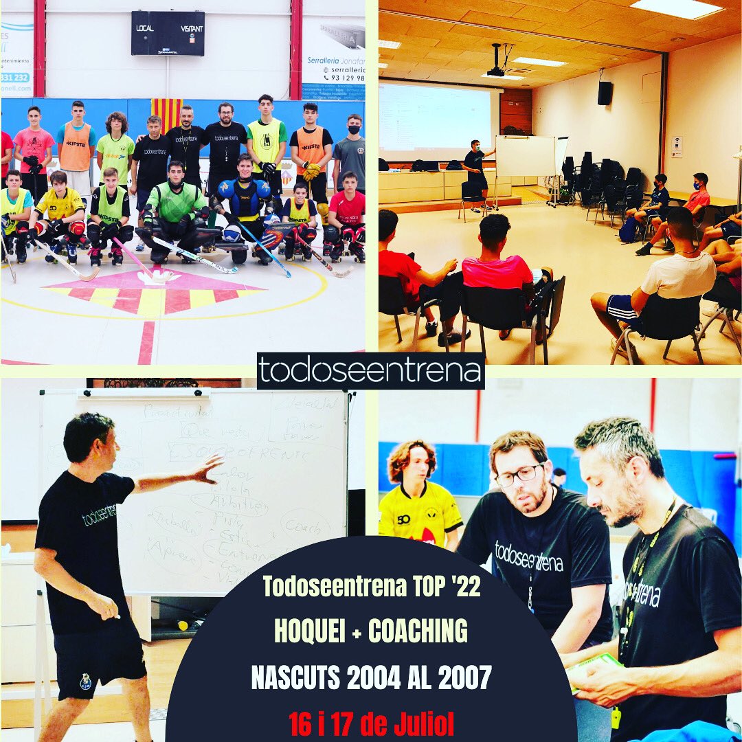 ‼️ATENTO‼️ 2a EDICIÓN de todoseentrena TOP‼️👉Hockey Patines + Coaching Deportivo👉16 y 17 de julio con👉Toni Albiol (Coach Profesional)👉 <a href="/PereVarias/">Pere VARIAS</a> (Entrenador Ok Liga del <a href="/cenoia/">CE Noia Freixenet</a> 👉 <a href="/ferranlop75/">ferran lópez</a> (Entrenador <a href="/cpcalafell/">ClubPatíCalafell</a> )👉TE ESPERAMOS‼️👉Solo 15 PLAZAS info@todoseentrena.com