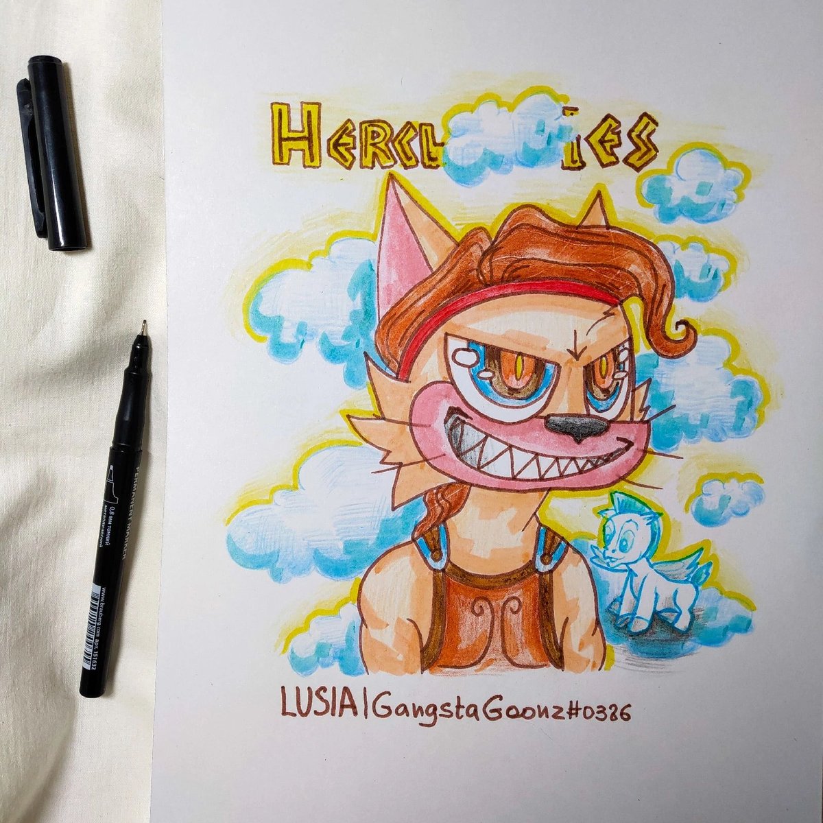 LussiaK's tweet photo. Hello! I really love the history of ancient Greece. Therefore, I painted for you in the image of Hercules - the son of Zeus and Alcmene. ❤️ @GangstaGoonz https://t.co/PkizwwXUKe