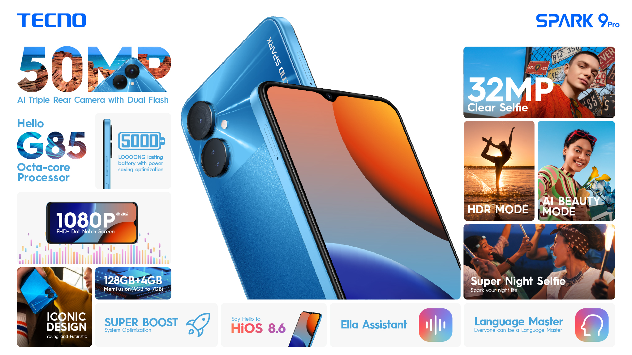 TECNO Spark 9 Pro 9T specification 