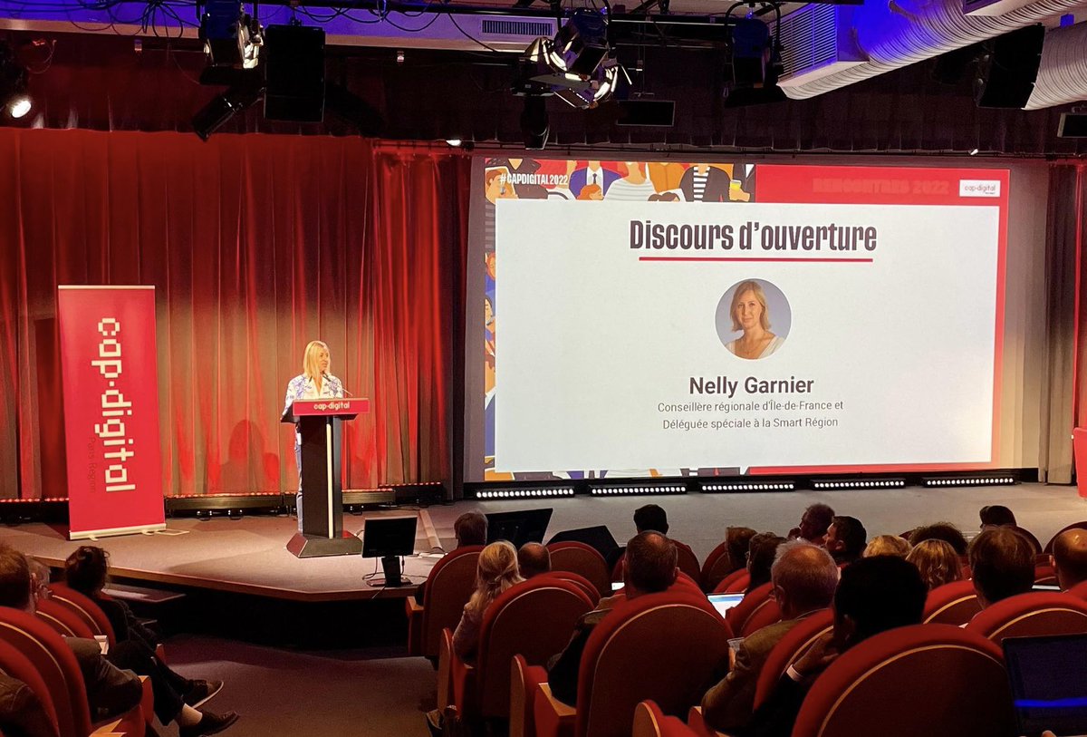 .<a href="/NellyGarnier/">Nelly Garnier</a> Conseillère régionale <a href="/iledefrance/">Région Île-de-France</a>, déléguée spéciale à la #smartregion de <a href="/Cap_Digital/">Cap Digital</a> : Le rôle de la puissance publique n’est pas de se substituer aux acteurs, mais de jouer un rôle de levier, encourager les organismes qui créent des synergies #capdigital2022