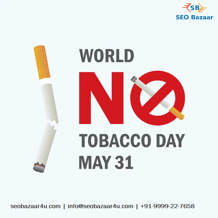 seobazaar4u's tweet photo. Spread love and not smoke. Quit tobacco and not life. On the occasion of World No Tobacco Day, let us make everyone aware of the harmful effects of tobacco.
#WorldNoTobaccoDay #NoSmokingDay #NoTobaccoDay #SEOBazaar4U #SEO #SMO #SEM #SMM #Advertising #Branding #DigitalMarketing https://t.co/uyqaPgjtdZ
