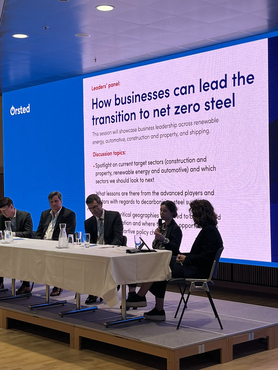 “2040 it is - and should be the target year for any energy company - not ‘just’ @Orsted - because green energy is fundamental to the green transition” says Ida Krabek #steelzero Summit @ClimateGroup @hl_clarkson