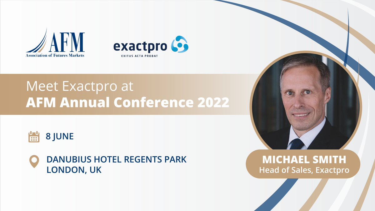 exactpro's tweet photo. Join Michael Smith, Head of Sales, @exactpro for a panel discussion on New Technologies for the Successful Development of #Exchanges at the AFM Annual Conference on 8 June in #London: 
https://t.co/7LgdOoGD0N 

#AFMConference #FuturesMarkets #SoftwareTesting https://t.co/UQR4FKIdPc