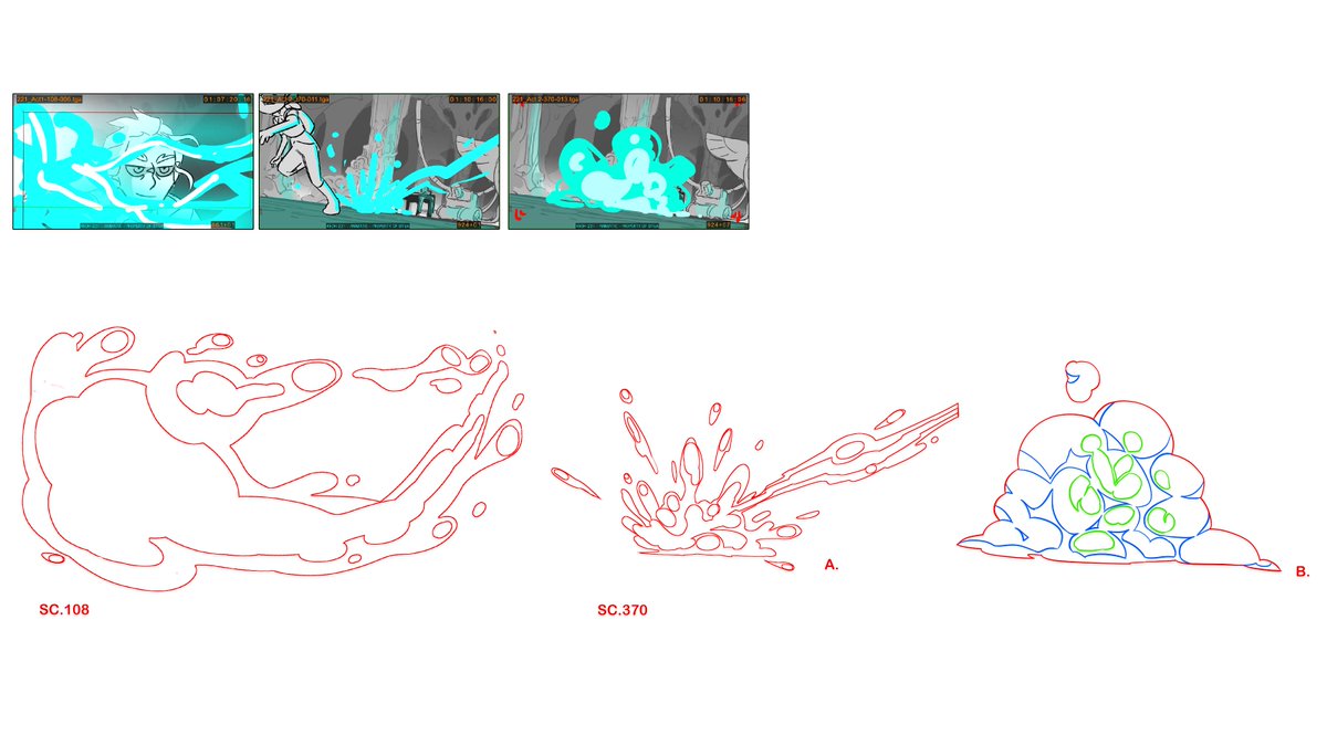 Don't think I've posted my FX design work on here but here are a couple of blobs and stringy things from "King's Tide" #TOHSPOILERS 