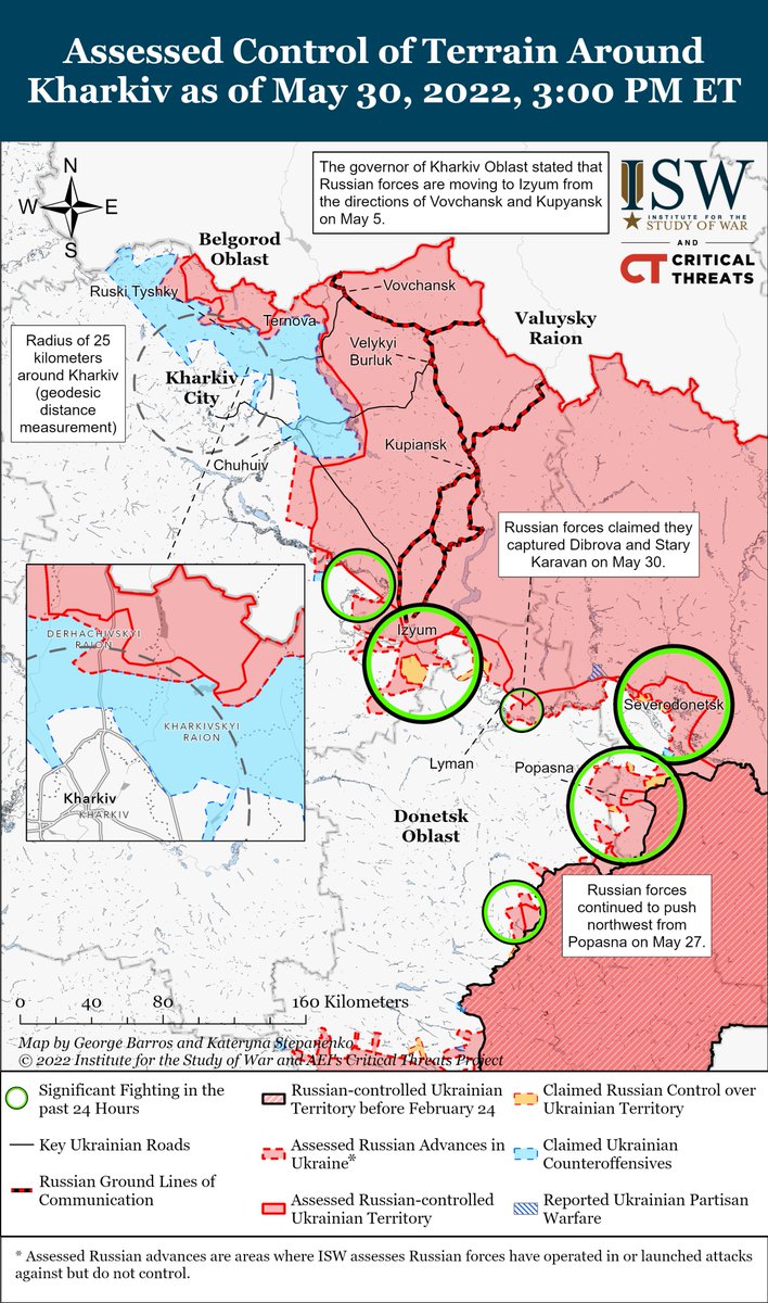 attilaXT's tweet photo. 🇺🇦🇷🇺 Cartes de la situation opérationnelle en Ukraine  au 30 mai selon l'ISW. https://t.co/srFSm1uzuw