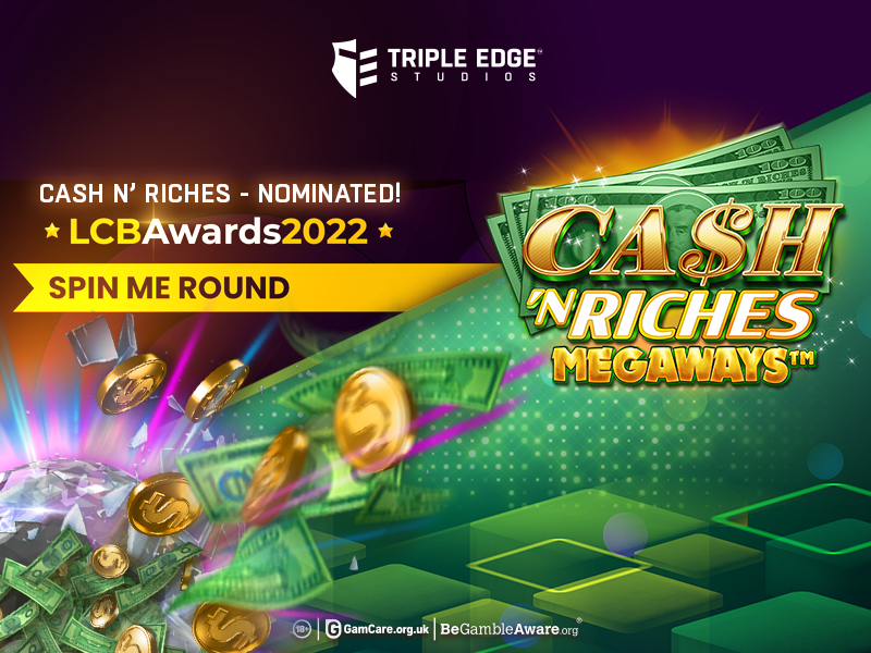 TripleEdgeGames's tweet photo. It feels like payday to have been shortlisted for the "SPIN ME ROUND" LCB Awards 2022 with Cash N Riches Megaways!

Let's bank this one together and VOTE BELOW! 💵🤑💎

https://t.co/69wgHdSkbf https://t.co/euNc6Q9wPa