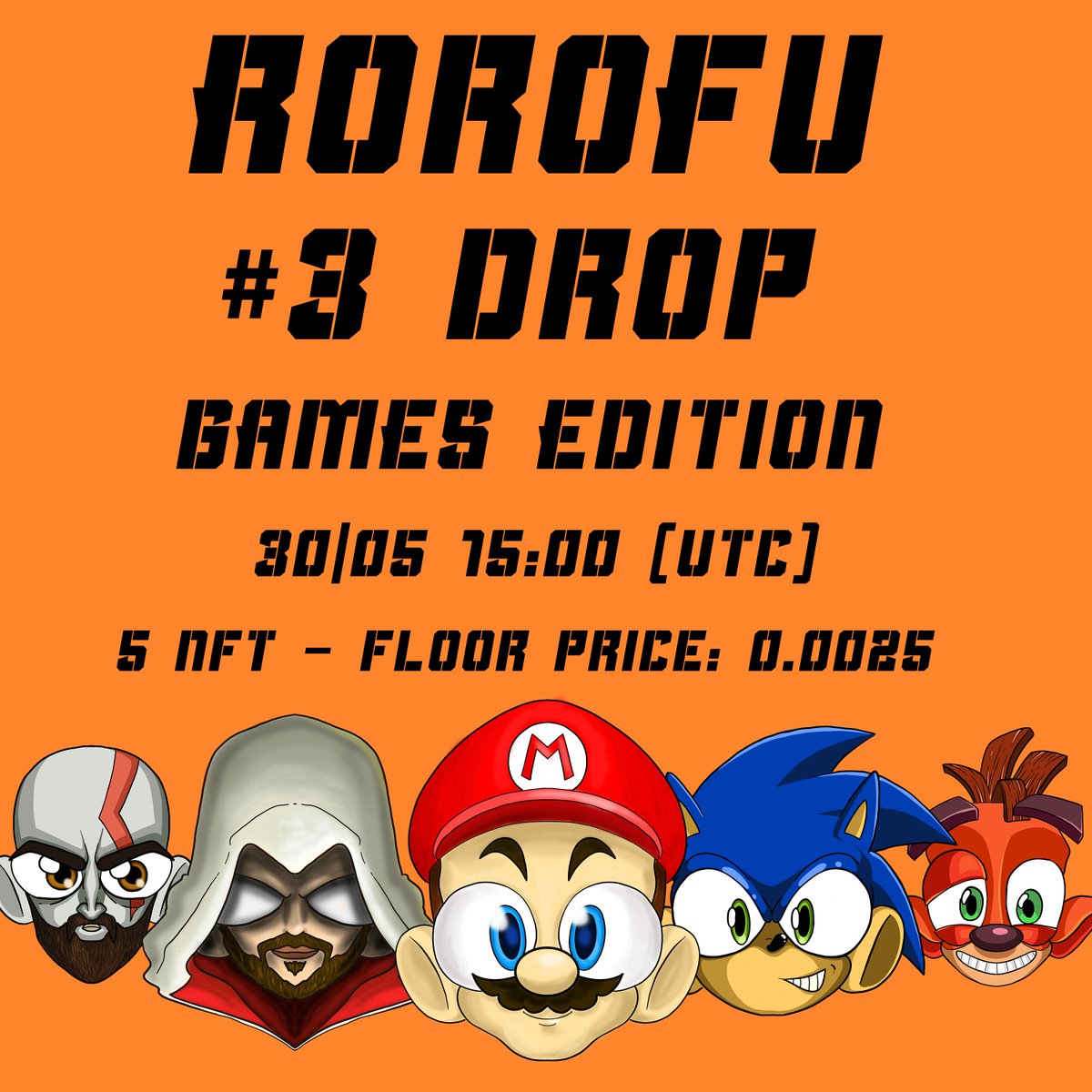 #3 Drop is Out! them : games floor price : 0.0027 dont miss them on opensea!

#chibiart #Nintendo #nftart