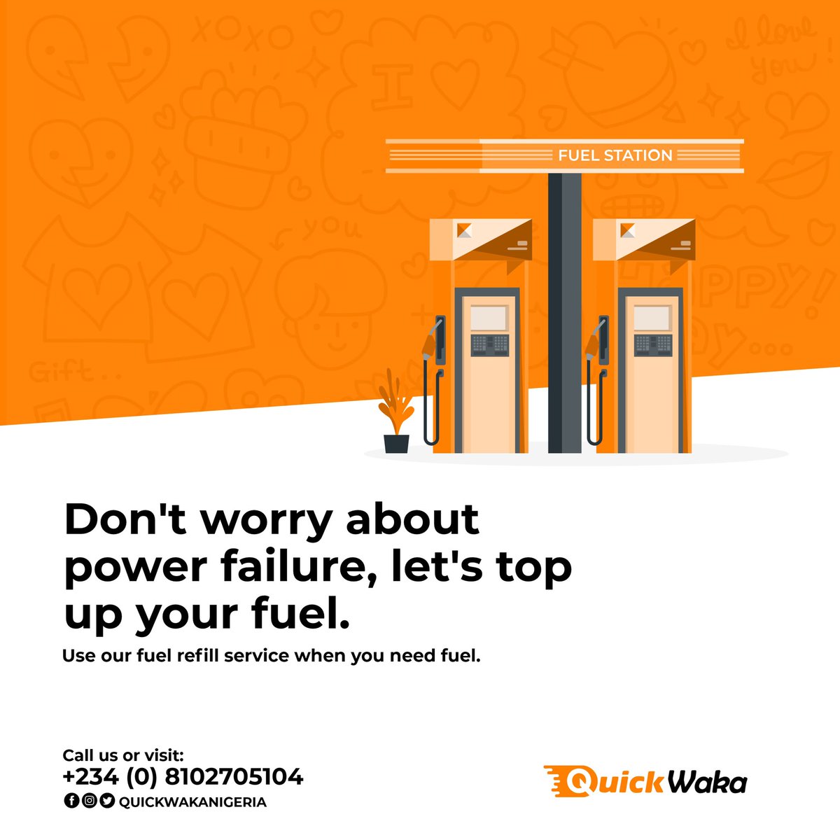 quickwakang's tweet photo. Topup your fuel 👌

#quickwaka #fooddelivery #fuelrefill #quickwakanigeria  #quickwakalogistics #deliveryservice #Abakaliki #logisticservices #logisticsinnigeria #logisticsinabakaliki #convenience #SouthEast https://t.co/9TEHNvYGKw