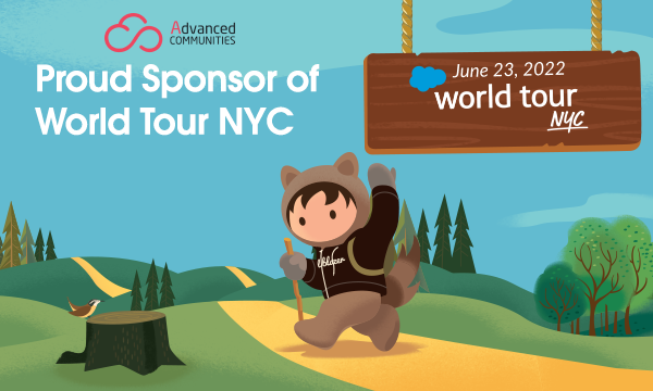 Hi, dear friends!
We are happy to announce that Advanced Communities is one of the sponsors of Salesforce World Tour NYC!

Our team can't wait for this great time that we can spend with like-minded people and share our expertise.
See you there!👋

#Salesforce #WorldTour