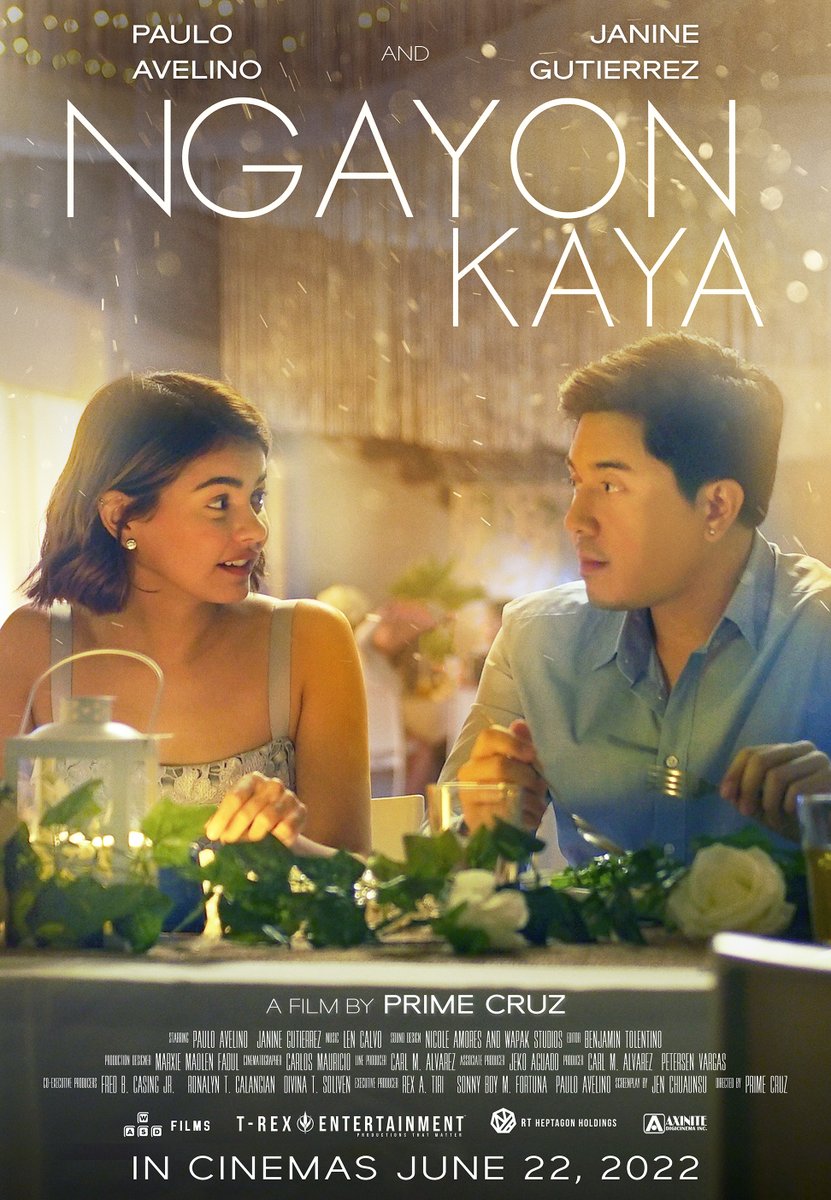 wearecreazions's tweet photo. Ikaw. Ako. Ngayon?

LOOK: the Online Poster of #NgayonKaya. Showing in cinemas June 22, 2022. 

Starring @janinegutierrez &amp; @mepauloavelino. Directed by Prime Cruz. https://t.co/ohsCadAYBg
